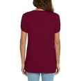 thumbnail image 6 of ANYJOIN Womens Summer Tunics Tops Short Sleeve Casual T-Shirts V Neck Lightweight Cute Blouse, 6 of 6