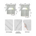 thumbnail image 5 of Turquoise Farmhouse Swag Kitchen Curtains Sets for Windows 24 Inch Length, Vintage Flower Leaf Botanical Plant Short Window Curtain Panels Swags Valances and Tiers 3 Piece Set for Cafe/Dining Room, 5 of 5