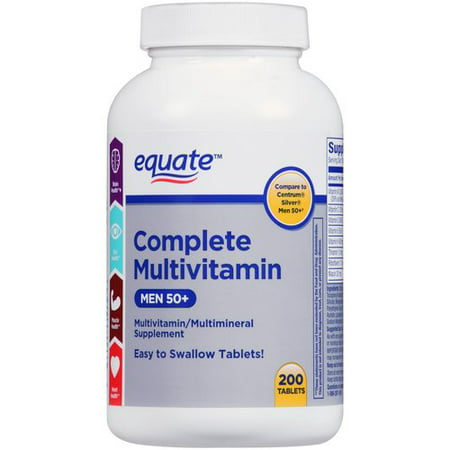 equate multivitamine complète pour supplément multivitamines / comprimés hommes, 200 count