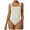 Beige, variant on Women Bodysuits Sexy Ribbed Square Neck Sleeveless Tank Tops