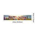 thumbnail image 3 of LUUFILx Illuminated Easter Themed Happy Easter Banner Background Backdrop with Bunny and Eggs Party Decorations, 3 of 8