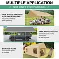 thumbnail image 6 of Hoteel 12'x20' Carport Heavy Duty Galvanized Car Canopy Tents with Powder-Coated Steel Frame, Quick Assembly Steel Shelter with All-Season Tarp for Outdoor Truck Boat Car Port Party Storage, Khaki, 6 of 10