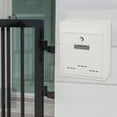 thumbnail image 5 of Modern Wall Mount Mailbox, Lockable Rainproof Box, Large Capacity Mail Box ,Post Letter, Letter Box for Office External Outdoor Gate White, 5 of 8