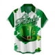 thumbnail image 2 of Camisa con estampado 3D completo del Día de San Patricio para hombre, camisas de playa con botones y sombrero verde, camisas casuales de manga corta para hombre, ropa, 2 of 5