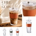 thumbnail image 4 of Iced Coffee Cup Reusable Glass Tumbler with Straw and Lid Reusable Iced Coffee Cup with Silicone Sleeve for Travel Daily Use Gift for Coffee Lovers, 4 of 8