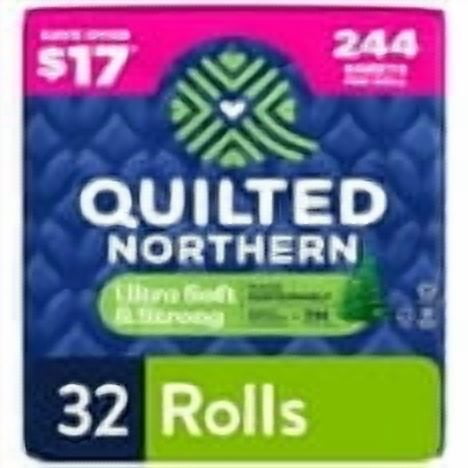 Quilted Northern Ultra Soft & Strong Toilet Paper, 2-Ply, 32 Rolls, 244 Sheets per Roll