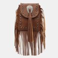 thumbnail image 6 of CAIXIA Crossbody Fanny Packs For Women Boho Soft Studded Fringe Crossbody Phone Messenger Purse, Casual Daily Shoulder Sling Bag, 6 of 8