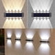thumbnail image 1 of Cuatro lámparas solares para exteriores - Lámparas impermeables de plástico negro para porche, jardín, patio - Decoración moderna con iluminación de 8-10 horas, 1 of 9