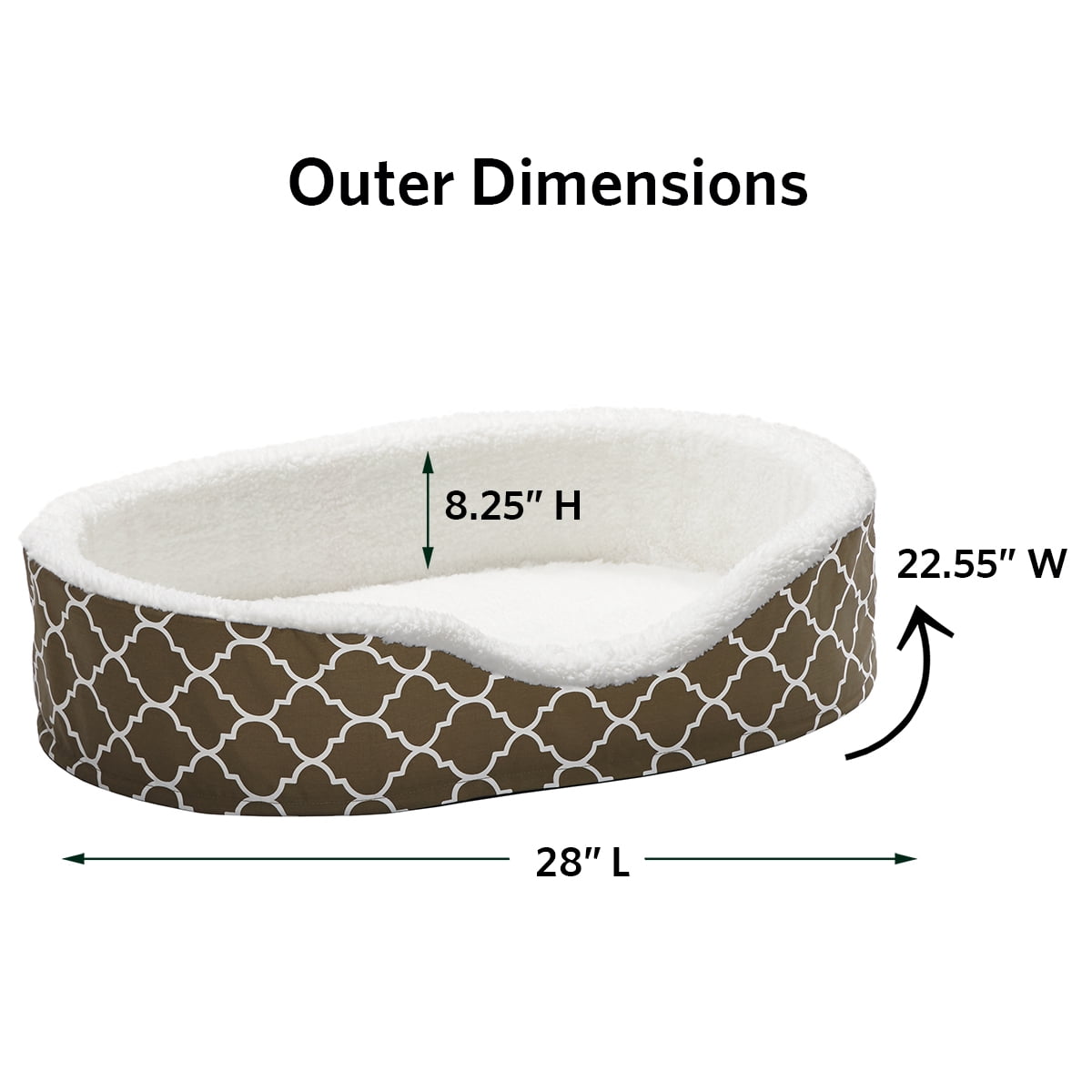 MidWest Homes for Pets QuiteTime Teflon Nesting Dog/Cat Pet Bed, Brown, 29 in
