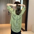 thumbnail image 3 of Summer Sunscreen Chiffon Shirt, Sun Protection Chiffon Blouse Lightweight, Summer Sunscreen Chiffon Blouse, 3 of 7