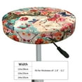 thumbnail image 5 of Bar Stool Covers Round, Butterflies And Flowers Painting Bar Stool Cushion Covers Seat Cushion With Elastic Bands, Chairs Covers For Kitchen Dining Room 12-14 Inch, 5 of 7