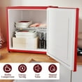 thumbnail image 4 of Resenkos 1.1 Cu.Ft Countertop Mini Freezer, Compact Upright Freezer with Removable Shelves, Red, 4 of 11