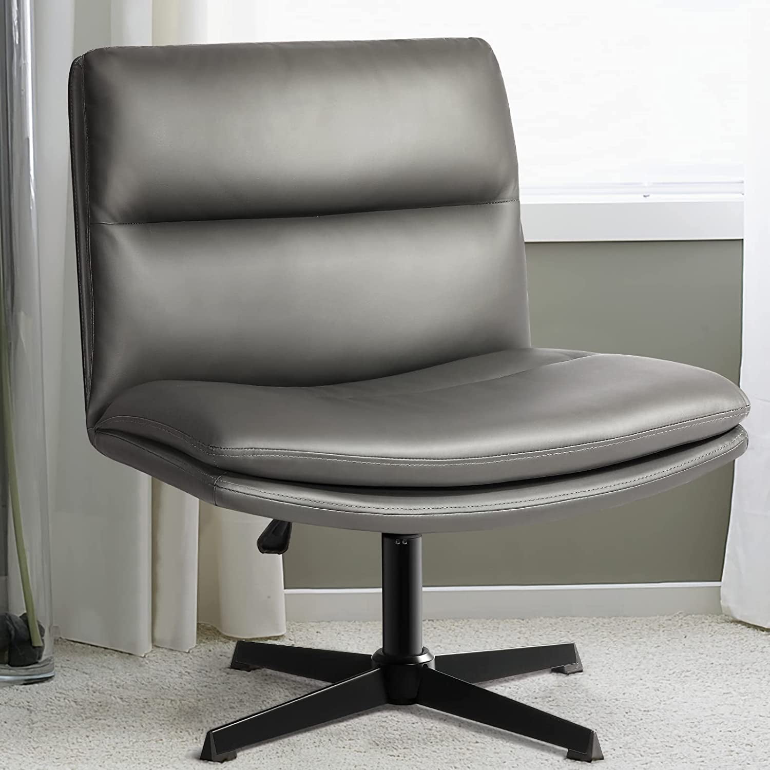Vitesse PU Leather armless Office Desk Chair no Ghana Ubuy
