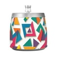 thumbnail image 7 of Yayeee Ashtray with Lid for Cigarette Smokeless Stainless Steel Home Ash Holder, Purple Triangles, 7 of 7