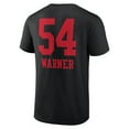 thumbnail image 3 of Men's Fred Warner Black San Francisco 49ers Wordmark Player Name & Number T-Shirt, 3 of 3