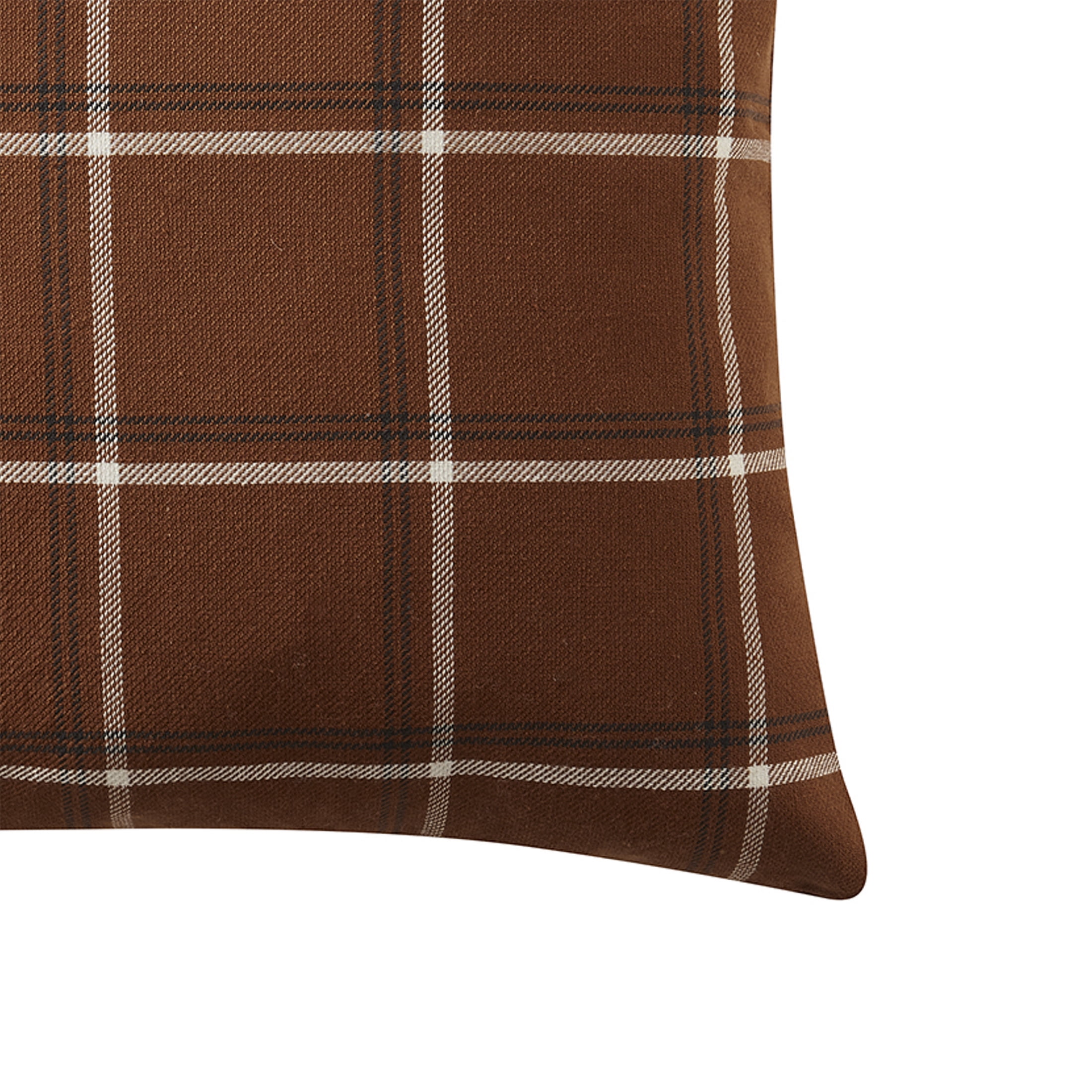 My Texas House 18" x 18" Micah Ginger Harvest Plaid Decorative Pillow