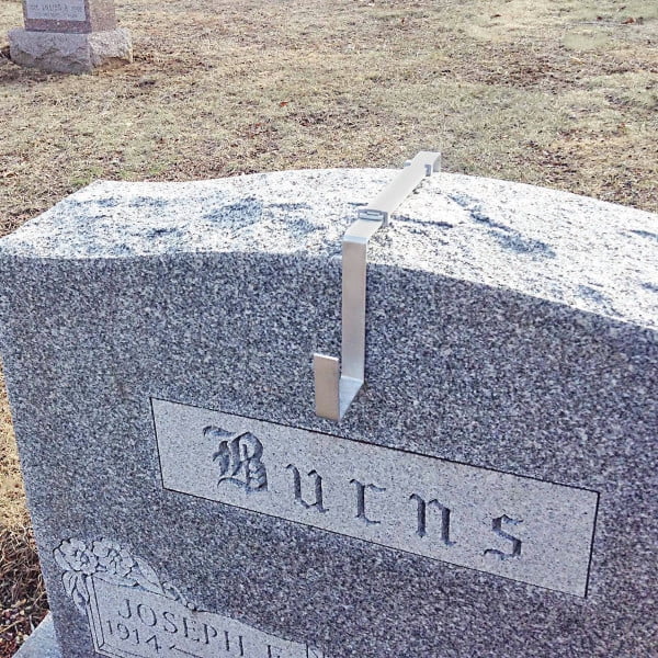 Headstone Wreath Flag Holders Monument Home Garden Cemetery Hanger Solid Aluminum