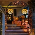 thumbnail image 5 of Deago 4 Pack Halloween LED Paper Lantern Jack O Lantern Pumpkin Spider Bat Skeleton Hanging Lanterns for Halloween Indoor Outdoor Party Decoration Supplies, 8 Inches, 5 of 9