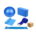 thumbnail image 1 of 5 Set Bloque Para Yoga Pelota De Pilates Bandas Resistencia Belug AZUL, 1 of 5