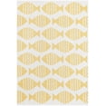thumbnail image 2 of Unique Loom Outdoor Coastal Collection Area Rug - Pesci (4' 1" x 6' 1" Rectangle Yellow/Ivory), 2 of 6