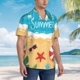 thumbnail image 3 of Pofeuu Hello Summer1 Print Hawaiian Shirt for Men Sleeves Casual Button Down Summer Beach Dress Shirts T-Shirts,X-Large, 3 of 7