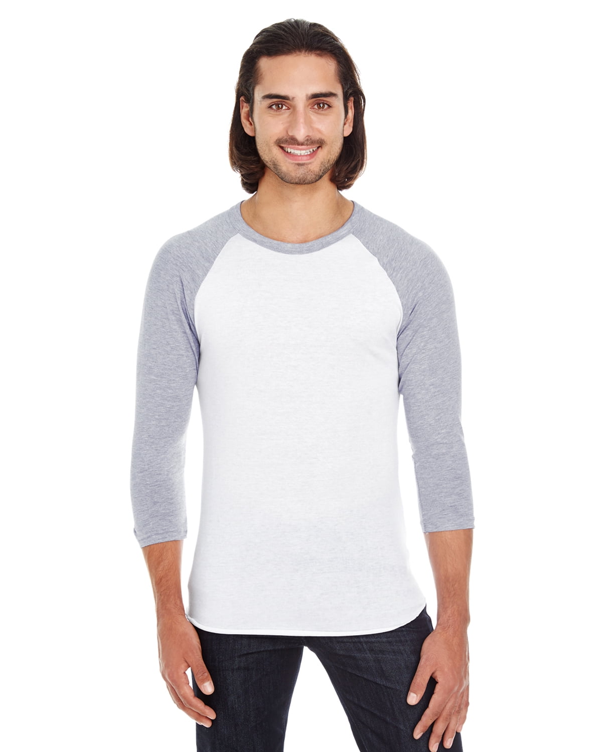 Unisex PolyCotton 3/4 Sleeve Raglan Tshirt