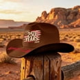 thumbnail image 4 of JULMCOMO 250th Anniversary USA Cowboy Hat Felt American Flag Roll Up Vintage 1776 Hat for 4th Of July Brown, 4 of 5