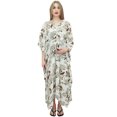 thumbnail image 2 of Bimba Moms Floral Printed Maternity Maxi Dress White Kimono Sleeve Kaftan-4, 2 of 6