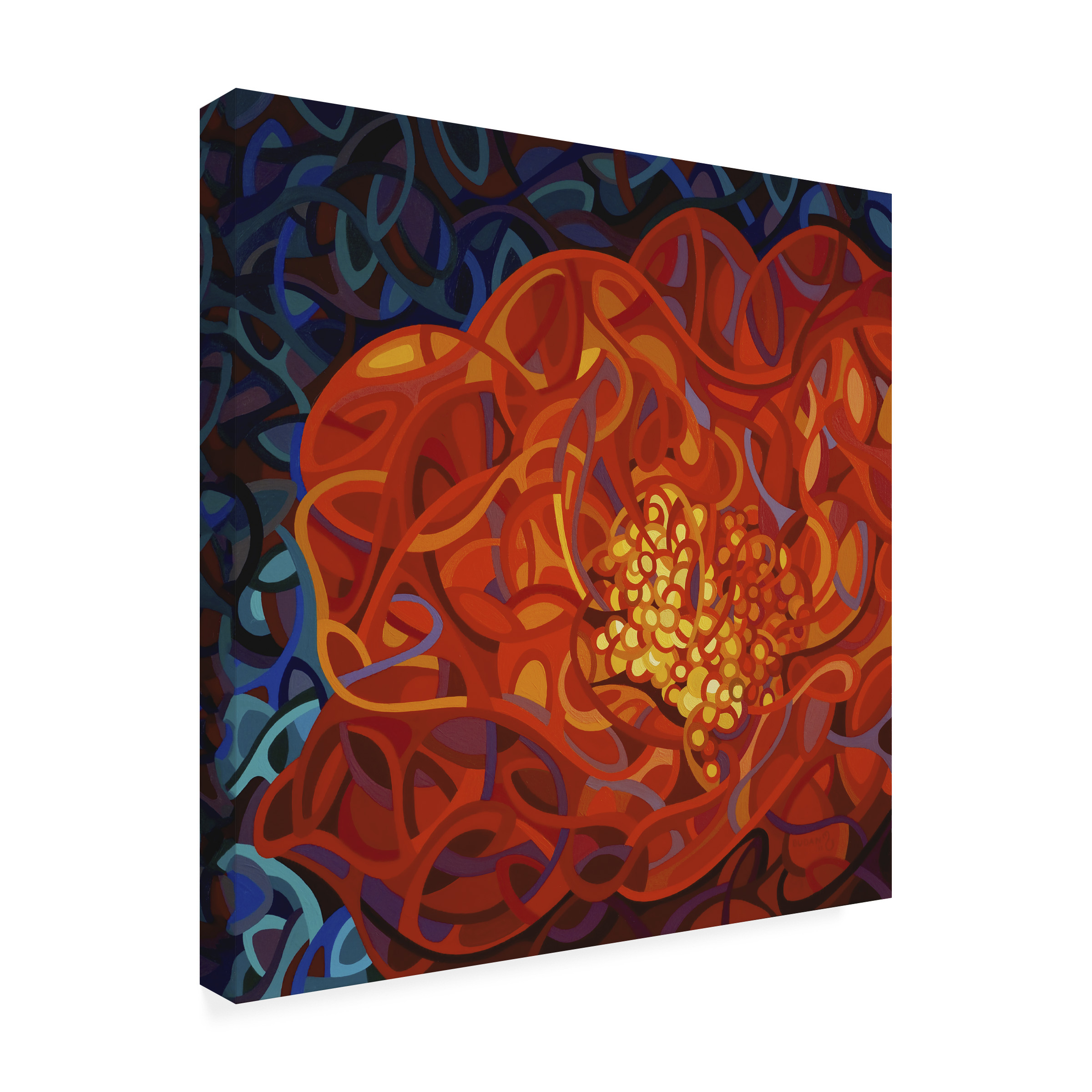 Trademark Fine Art "Ribbons And Pearls" Canvas Art by Mandy Budan