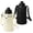 Black+Beige, variant on Mesh Water Bottle Holder with Adjustable Shoulder Strap and Pocket - Lightweight Carrier for Walking, Sports, Hiking, Camping
