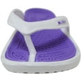 thumbnail image 2 of ABSOLUTE FOOTWEAR Ladies Womens Summer Holiday Beach Pool Flip Flops Sandals - White / Purple - US 7, 2 of 7