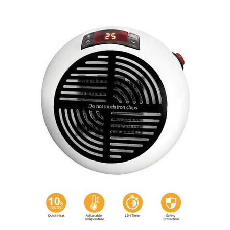 Handy Heater Wall Heater Instant Space Heater Wonder Heater Portable Outlet Electric Heater with Adjustable Timer Digital Display for Home Office