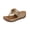 Gold, variant on Brown Women Casual Summer Flip Flops Wedge Heel Fish Mouth Open Toe Thick Bottom Flower Lightweight Comfort Shoes