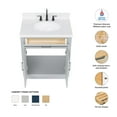thumbnail image 2 of Ariel Hepburn 30 In. Oval Sink Bathroom Vanity With Carrara White Quartz Countertop 1.5 Edge In Grey, 2 of 9