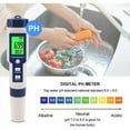 thumbnail image 3 of Medidor de Ph electrónico 5 en 1, mide Ph, TDS, Ec, salinidad y temperatura, probador de calidad del agua, pantalla LCD Bf, 3 of 6