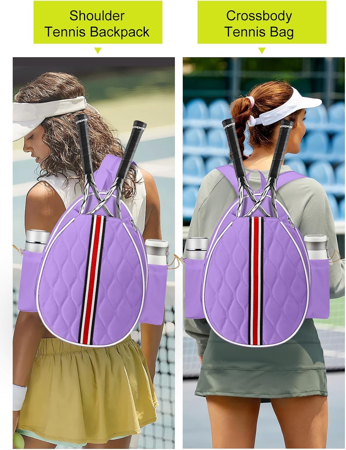17in Tennis Backpack for 2 Rackets & Gear, Sports Bag with Wet/Dry Compartment, Unisex Backpack for Men and Women, Ideal Gift for Tennis & Pickleball