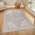 thumbnail image 1 of LaDole Rugs 3x5 Living Room Runner Premium Cotton Washable Area Rug | Medallion Home Decor Boho Carpet For Hallway, Entrance, Balcony |Beige Ivory, 1 of 5