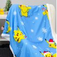 thumbnail image 3 of Pokemon Fleece Christmas Blanket | Super Soft Warm Throw With Sherpa Reverse,, 3 of 7