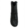 thumbnail image 4 of Badgley Mischka Girls Glittery Low Heel Dress Boots. (Little Kids Big Kids), Black, Size: 4, 4 of 6