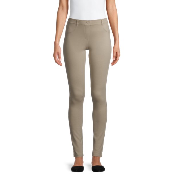 Wonder Nation Juniors' School Uniform Stretch Ponte Knit Jeggings