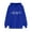 Blue, variant on LEAVINGSUO Hooded Sweaters for Women,Women's Comfortable Sweater Heart Pattern Printed Women's Hooded Pocket Drawstring Sweater