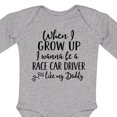 thumbnail image 4 of Inktastic Future Race Car Driver Like Daddy Boys Long Sleeve Baby Bodysuit, 4 of 5