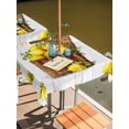 thumbnail image 2 of Outdoor Tablecloth with Umbrella Hole for Patio/Picnic/Party/Camping, Lemon Basket Summer Waterproof Table Cloth Square Cover Washable, Farmhouse Grey Wooden (54"x 54"), 2 of 8