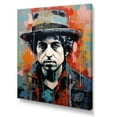 thumbnail image 2 of Designart "Denim-Clad Portrait Of Dylan I" Pop Art Wall Art Living Room, 2 of 7