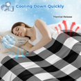 thumbnail image 3 of Black White Plaid Cooling Blanket,Lightweight Breathable Summer Throw Blanket with Double Sided Cold Effect,Gradient Geometric Buffalo Checkered Picnic Blankets Bed Sheet for Hot Sleepers 40"x60", 3 of 8
