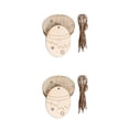 thumbnail image 2 of Ounissouiy Paquete de 10 puertas de pared con colgante de animal, sala de estar, dormitorio, rebanadas de madera, decoración de bricolaje, Type7 NO7, 2 of 6