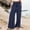 Dark Blue, variant on Tittly Wide Leg Pants Woman Baggy Pants Linen Pants Women Summer Wide Leg Pants Drawstring Elastic Waist Pants High Waisted Pants Casual Beach Trousers Comfy Pants Women Sweatpants Women AG L