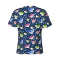 thumbnail image 6 of Qekee Party Shark Cute Classic Fit T-Shirt Men's Shirt Men's Tight Short Sleeves for Exercise, Running, Mountaineering - Party Shark Cute, 6 of 9