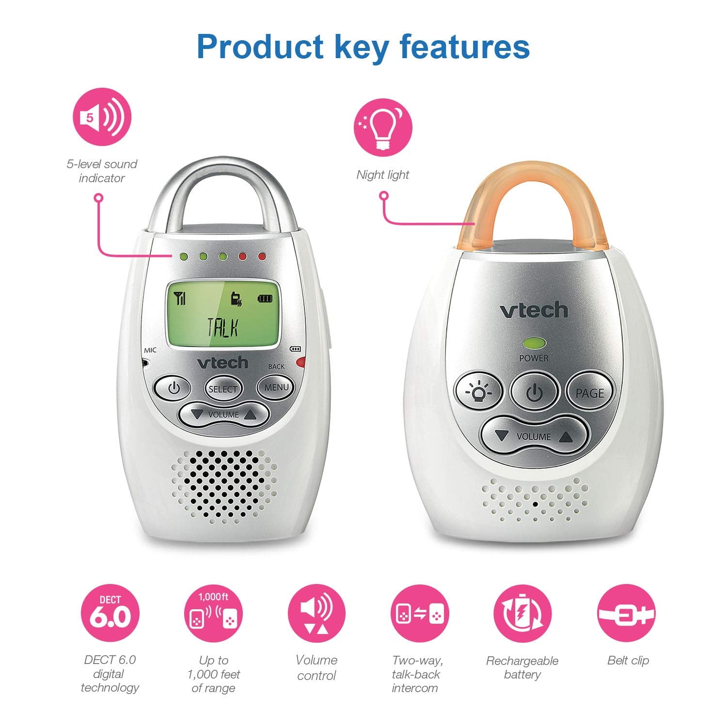 VTech Digital Audio Monitor with Night Light (DM221)