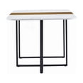 thumbnail image 4 of 6-Seater Dining Table Set, Rectangular Faux Marble Table with Wood Grain and 6 Beige Velvet Chairs, Modern Kitchen Furniture for Apartments, 4 of 10